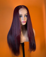 Straight Colored 20 inch 5X5 Closure Wig